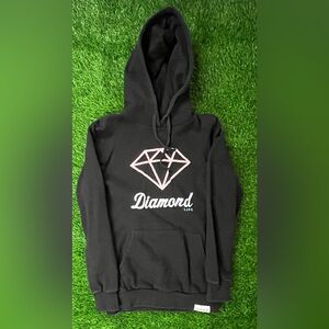 Diamond Supply Co. Skatewear Hoodie OG DIAMOND GRAPHIC LOGO Black Pullover Sz M